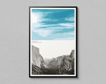 Yosemite Poster - National Park Poster - Iconic Landscapes - Yosemite Art - National Park Prints - Yosemite Print