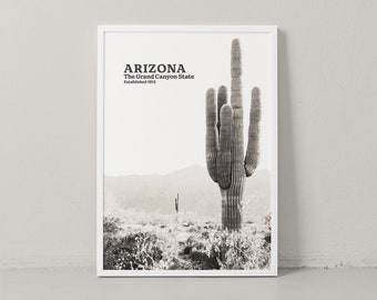 Arizona Poster - Arizona Print - Arizona Wall Art - Arizona Photography - Arizona Travel Poster - Black and White - Travel Print