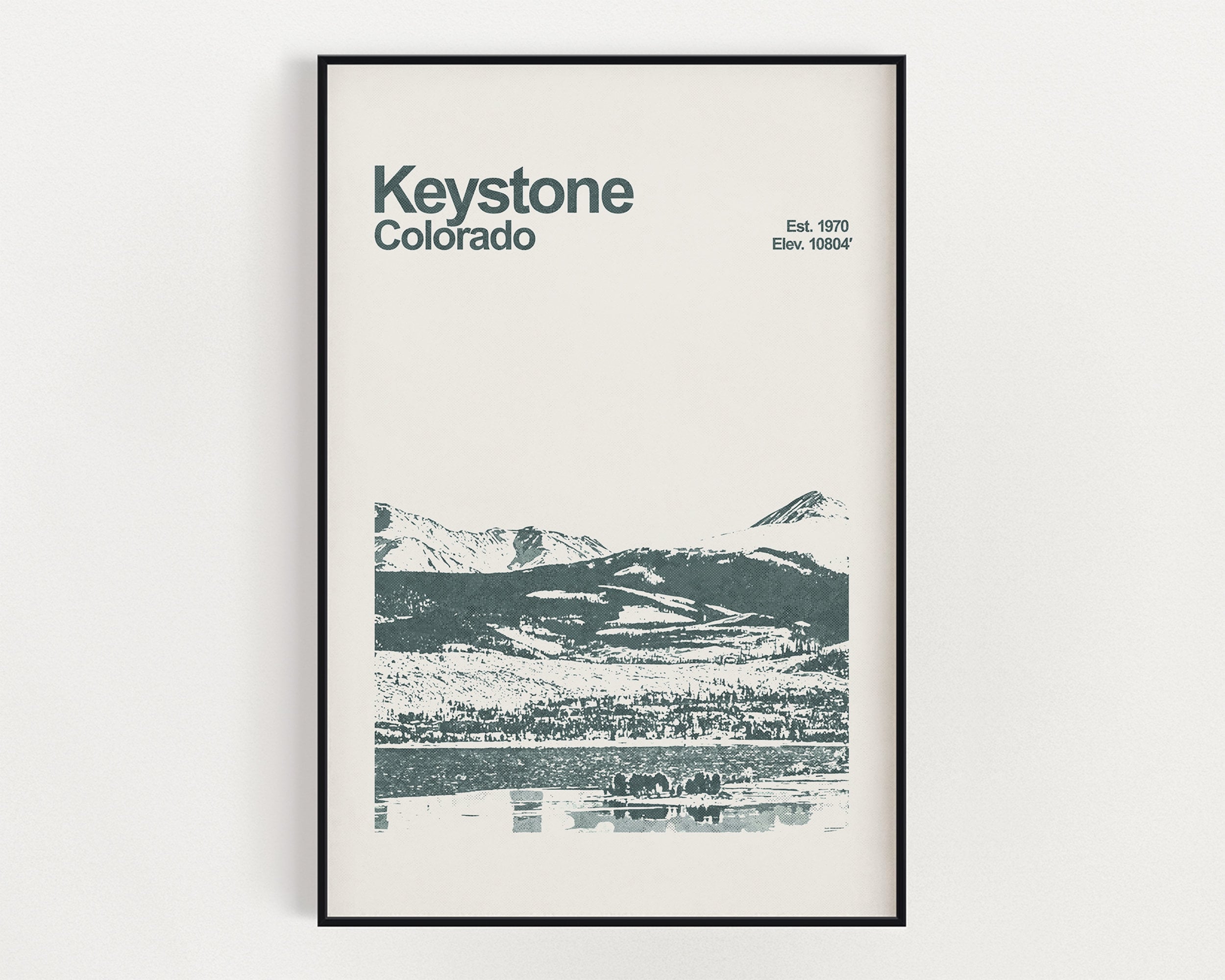 Keystone Colorado Poster Minimalist Wall Art Ski Colorado Etsy
