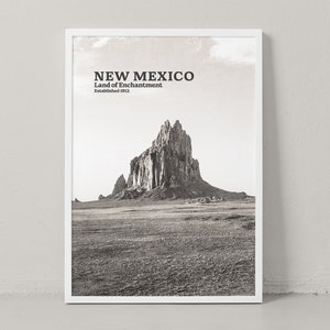 New Mexico Poster - New Mexico Print - New Mexico Wall Art - New Mexico Photography - New Mexico Travel Poster - Black and White