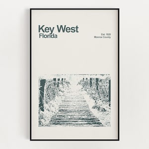Key West, Florida Poster - Minimalist Wall Art