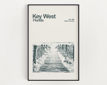 Key West, Florida Poster - Minimalist Wall Art