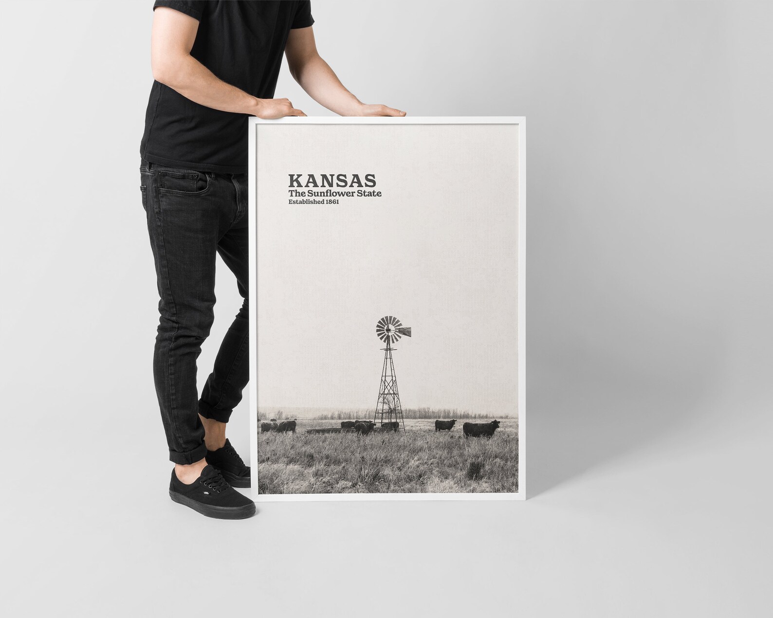 Kansas Poster Kansas Print Kansas Wall Art Kansas Etsy