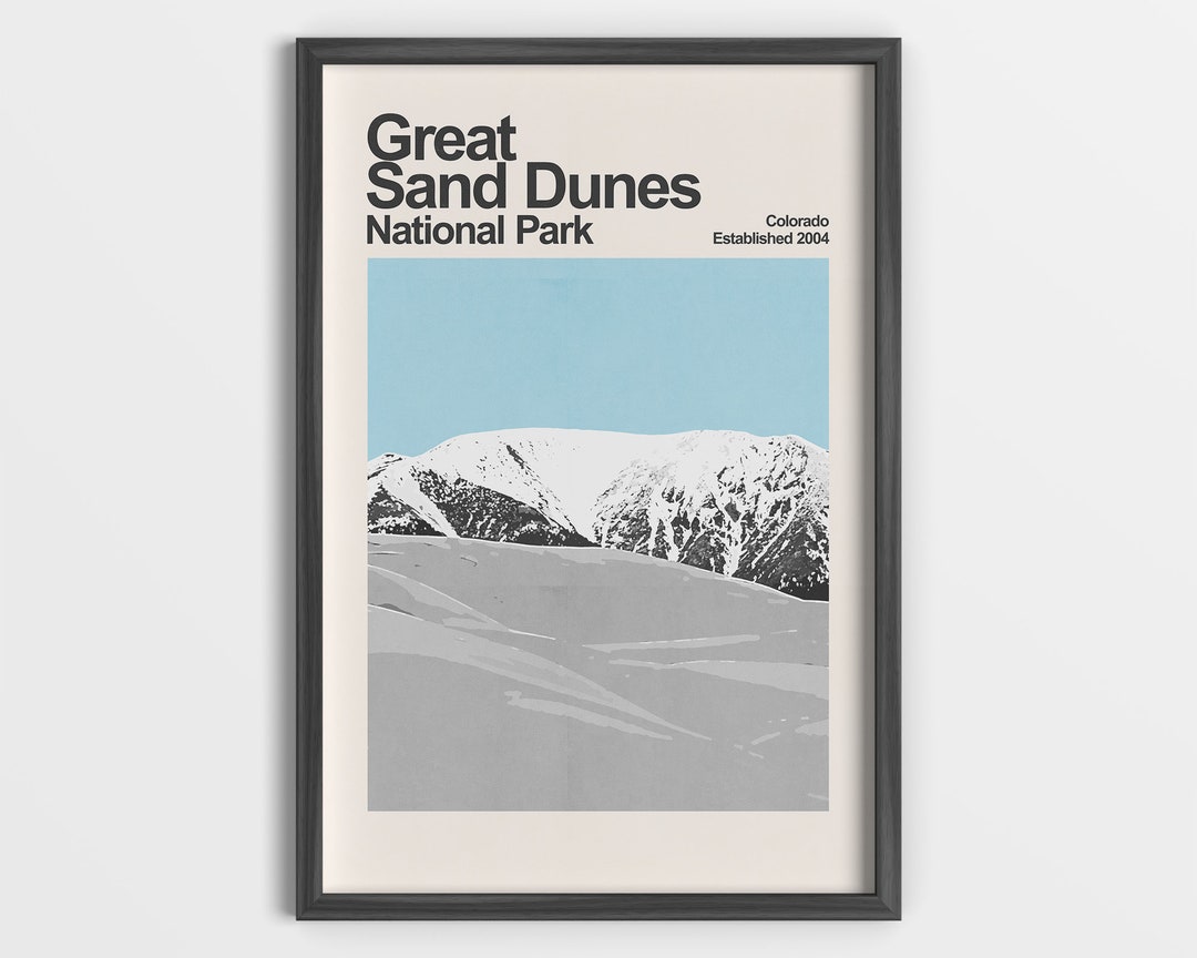 Great Sand Dunes National Park - Mid-century Travel Poster - National ...