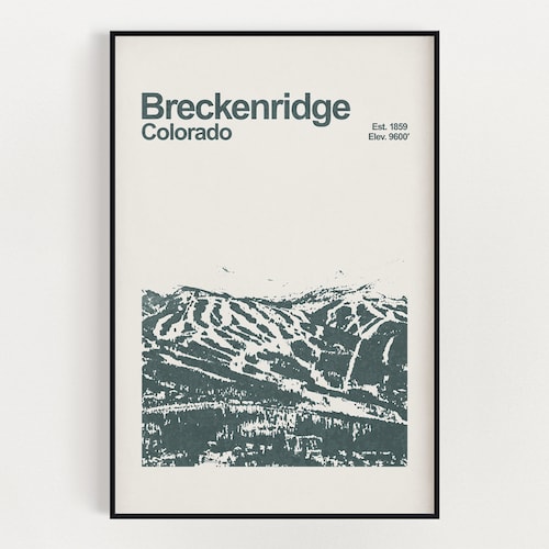 Vail Colorado Poster Minimalist Wall Art Ski Colorado Etsy