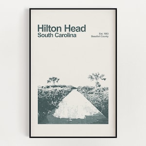 Hilton Head, South Carolina Poster - Minimalist Wall Art