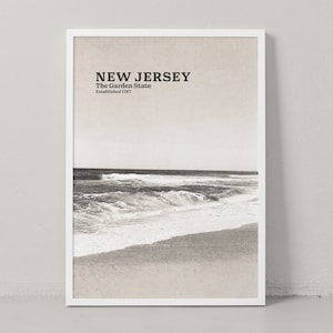 New Jersey Poster - New Jersey Print - New Jersey Wall Art - New Jersey Photography - New Jersey Travel Poster - Black and White