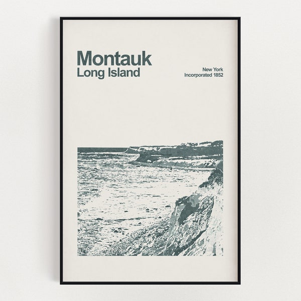 Montauk, Long Island Poster - Minimalist Wall Art - New York Art