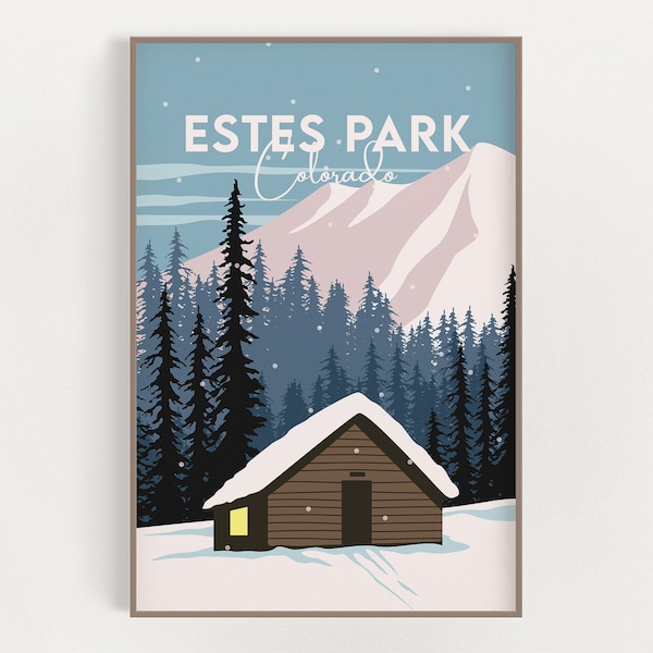 Estes Park Wall Art - Estes Park Colorado - Estes Park Travel Print - Estes Park Home Decor - Estes Park Wall Decor - Estes Park Art