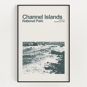 Channel Islands National Park Poster - Minimalist Wall Art - National Park Prints - California Poster