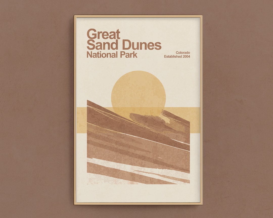 Great Sand Dunes National Park Poster - Boho Wall Art - National Park ...