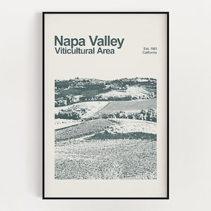 Napa Valley, California Poster - Minimalist Wall Art