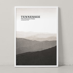 Tennessee Poster - Tennessee Print - Tennessee Wall Art - Tennessee Photography - Tennessee Travel Poster - Black and White - Travel Print