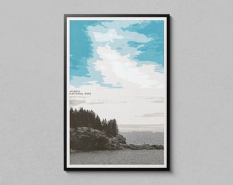 Acadia Poster - National Park Poster - Iconic Landscapes - Acadia Art - National Park Prints - Acadia Print