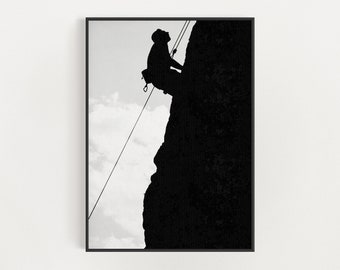 Climbing Poster - Climbing Gift - Rock Climbing Art