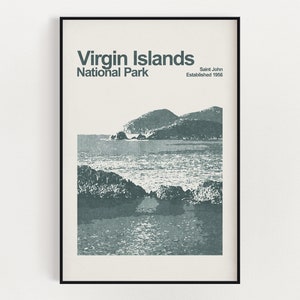 Virgin Islands National Park Poster - Minimalist Wall Art