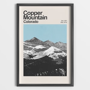 Copper Mountain Colorado - Mid-Century Travel Poster - Ski Colorado - Ski Resort Print