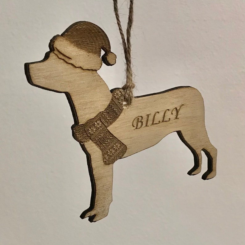 Custom Christmas Dog Decoration - Etsy UK