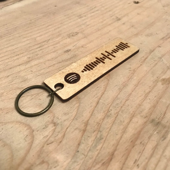 Wooden Spotify Keyring