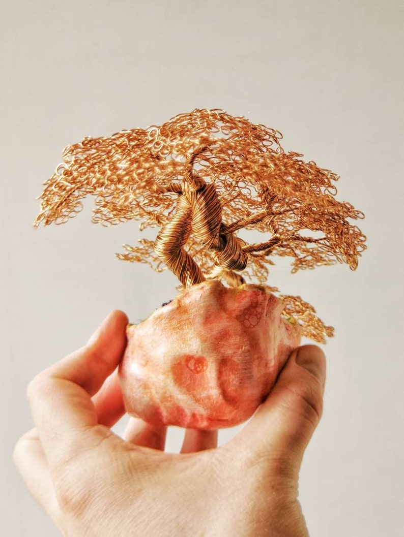 Cascade Bonsai Style Copper Wire Tree Art Objects Art Collectibles Delage Com Br