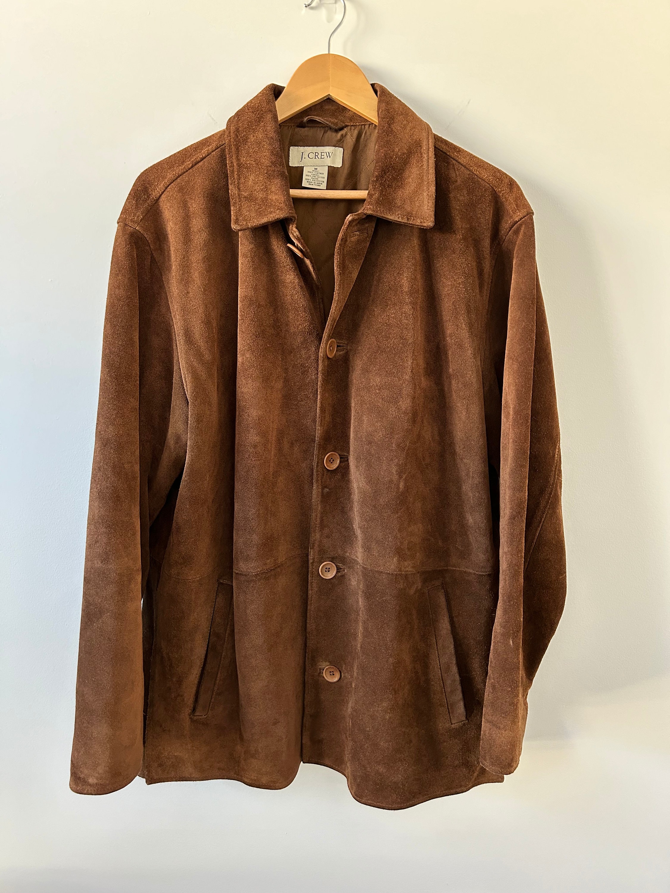 Vintage J. Crew Heavyweight Suede Jacket Coat Men s Women s