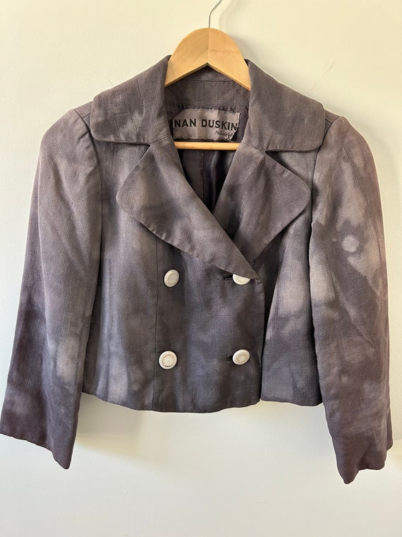 Vintage Reworked Nan Duskin Cropped Dyed Blazer D… - image 1