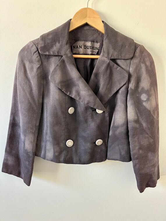 Vintage Reworked Nan Duskin Cropped Dyed Blazer D… - image 2