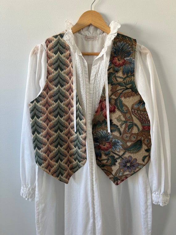 Vintage Handmade Needlepoint Tapestry Vest