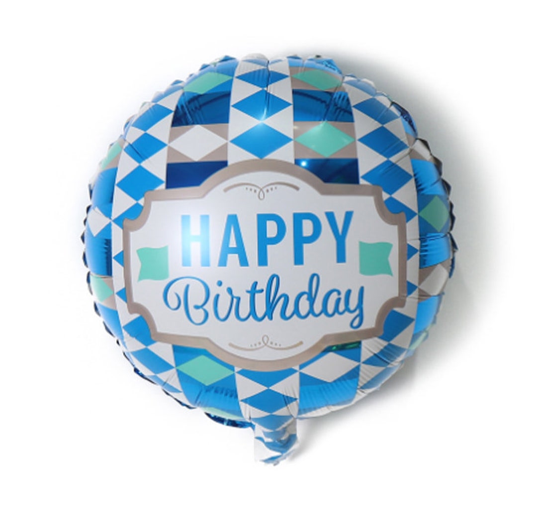 Happy Birthday Balloon Helium Balloon Inflatable 18 Round Balloons Etsy