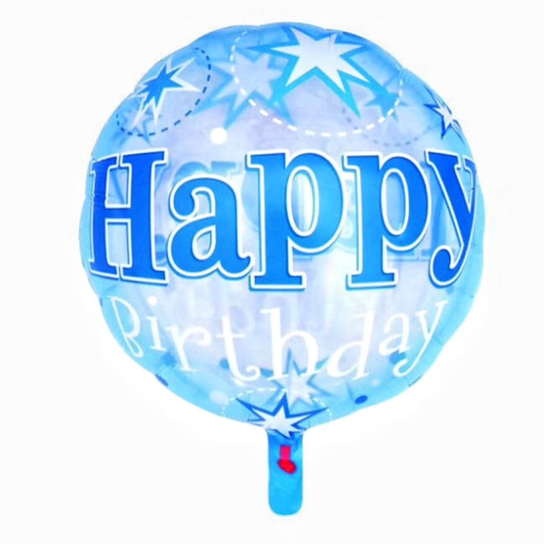18 Foil Rainbow Polka Dot Happy Birthday Balloon