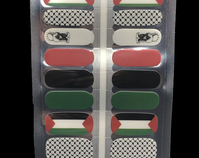 Palestine Flag Nail Art Palestinian Flag Nail Art Handala Palestinian