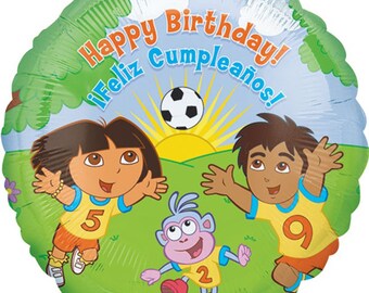 Dora & Diego Happy Birthday Balloon Part Decoration