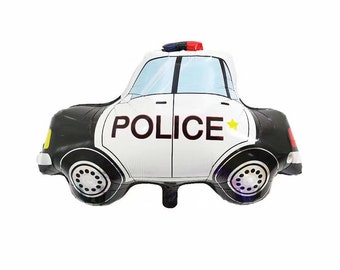 Police Car Balloon - Large Mylar Police Shape Balloon