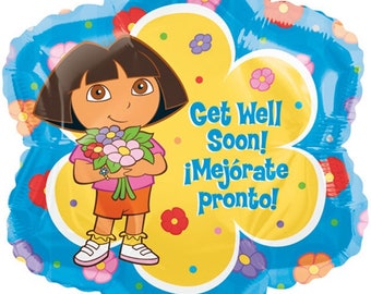 Dora Get Well Mejórate Pronto 18 Inch Get Well Mylar Balloon