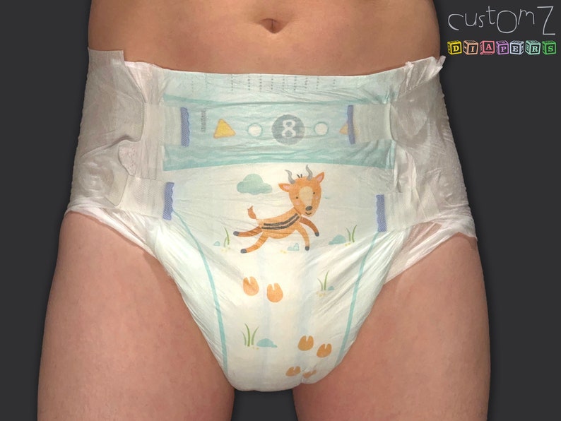 CustomZ Gary Gazelle ABDL Adult Baby Diaper Nappy 1 x Nappy image 1