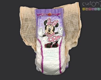 LAST CHANCE Paddedcreations Minnie Mouse Pullups ABDL Fits Upto 32 Inch  Waist Adult Baby Diaper Nappy 
