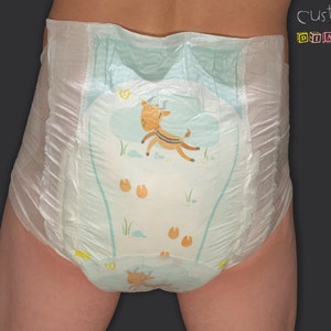 CustomZ Gary Gazelle ABDL Adult Baby Diaper Nappy 1 x Nappy image 3