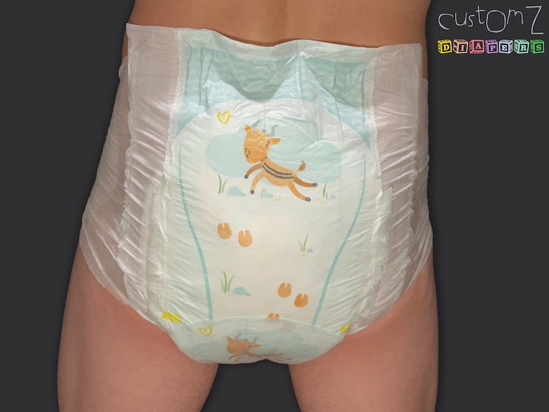 CustomZ Gary Gazelle ABDL Adult Baby Diaper Nappy 1 x Nappy image 3