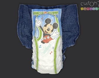 CustomZ Mr Mouse ABDL Adult Baby Pull Up Diaper - 1 x Pull Up Nappy