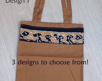 African Fabric Tote Bag / Bags for Life / Charity / HLMT