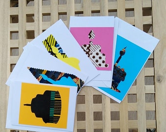 Pack of 5 Charity Birthday Greeting Cards/African/Handmade/Birthday/ Celebration/HLMT