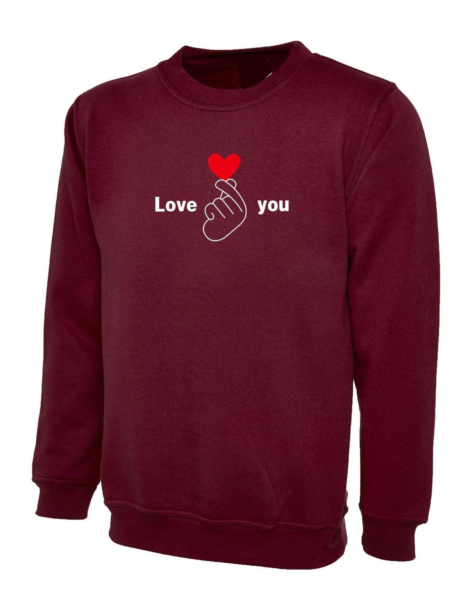 Love You Sweatshirt Jumper Sweater Shirt Funny Valentines Cute Etsy