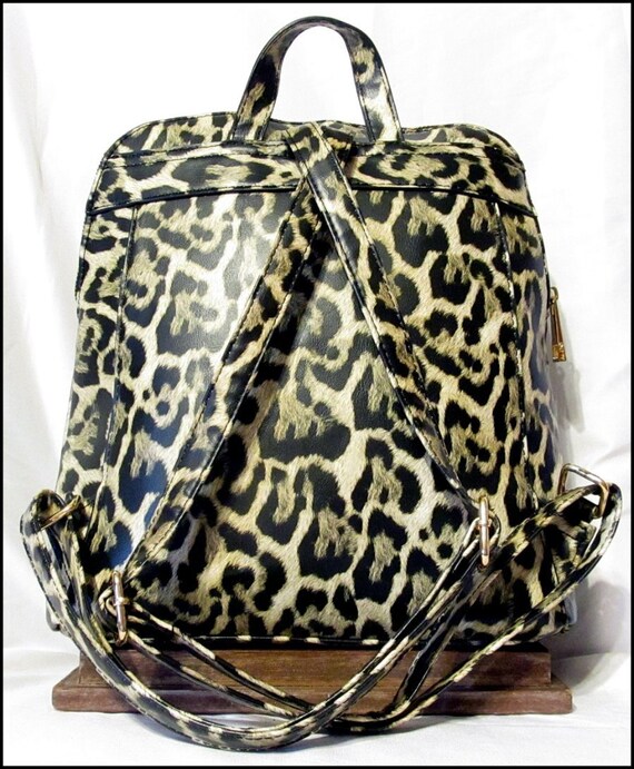 Aldo Cheetah Print Backpack Purse Bag Etsy