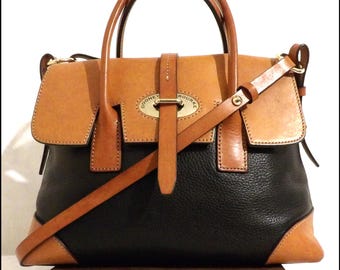 Dooney & Bourke Verona Bionda Elisa Italian Leather Satchel Purse Bag