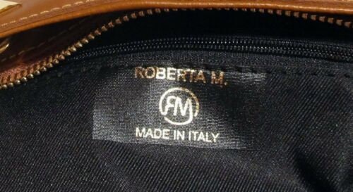New With Tags Roberta M, Italian Leather Satchel-made in Italy  