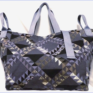 Universal Thread XL Geometric Print Canvas Tote Bag