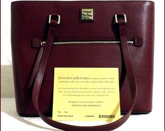 Nwot Dooney & Bourke Italian Saffiano Leather Shopper Tote