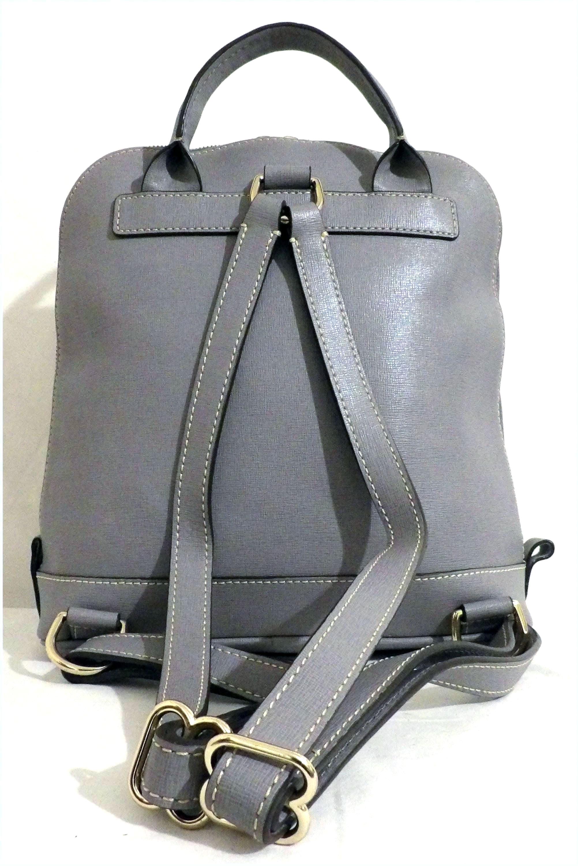 Dooney & Bourke Gray Canvas Backpack with Gold Hardware Dooney and Bourke Backpack - Etsy main image 3