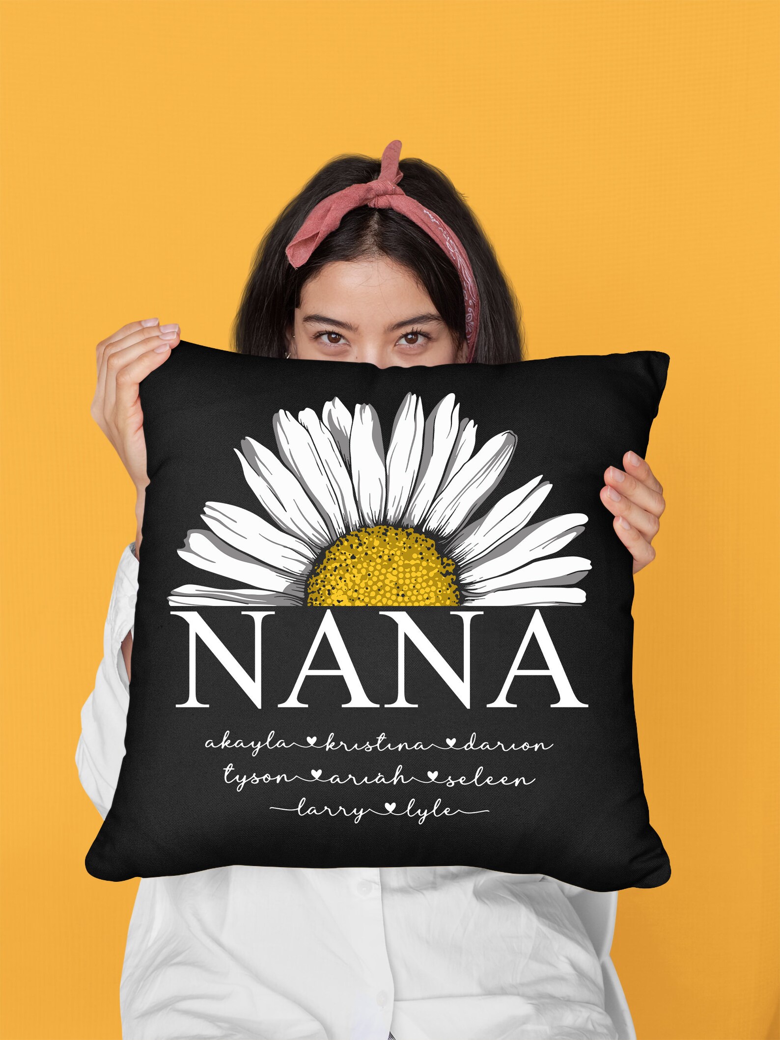 Nana daisy personalized name pillow daisy nana pillow with  etsy