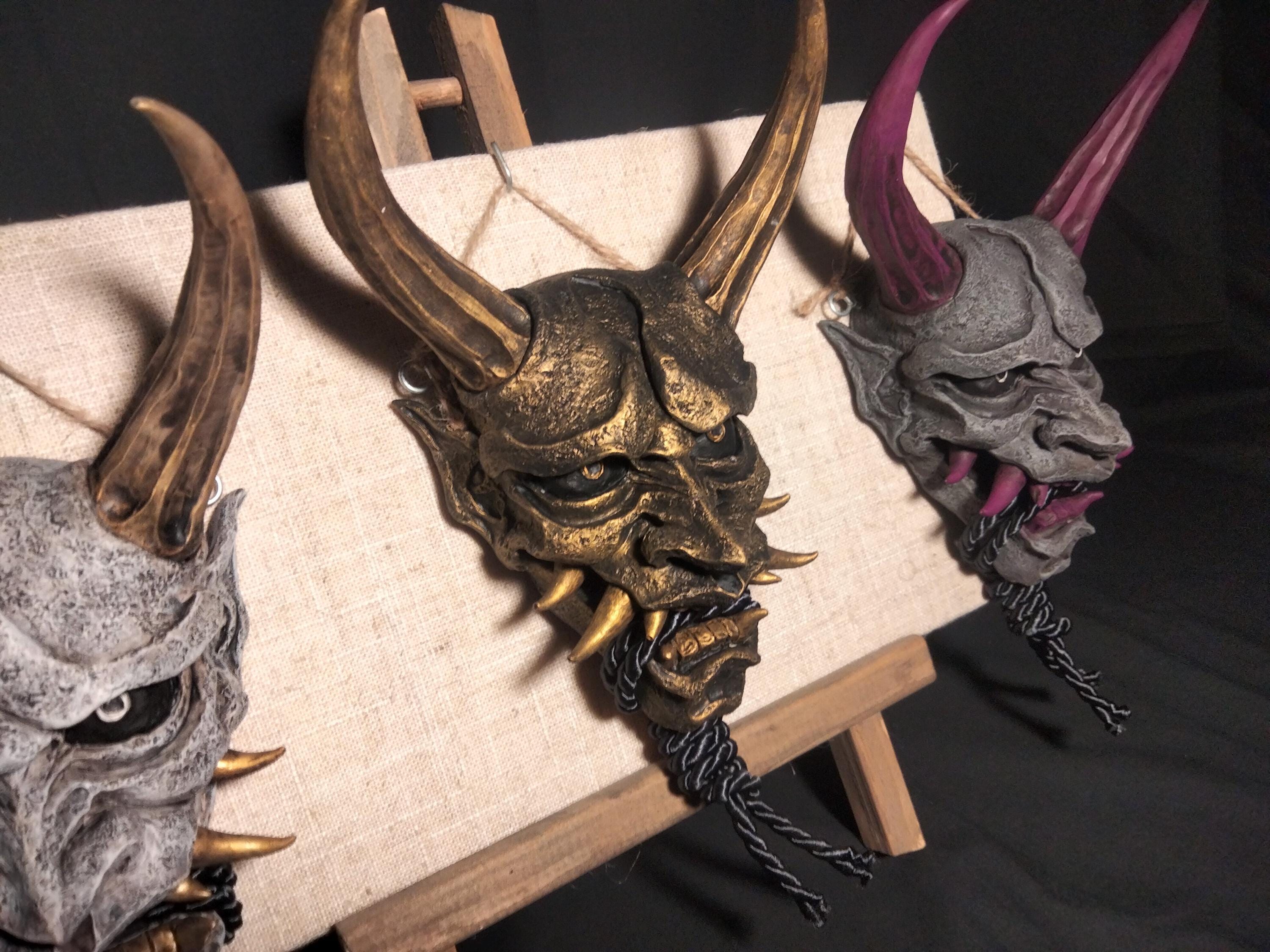Resin Hannya Mask - Japanese Folklore - Etsy Resin Hannya Mask - Japanese Folklore - Etsy